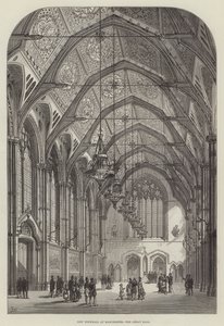 Nieuw stadhuis in Manchester, de grote zaal door Frank Watkins