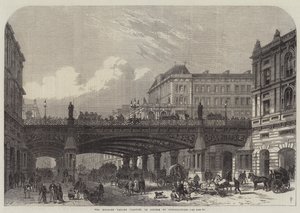 Het Holborn Valley Viaduct, in Aanbouw