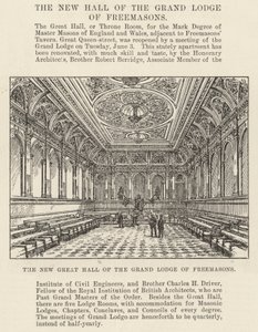 De nieuwe grote zaal van de Grand Lodge of Freemasons door Frank Watkins