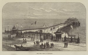 De nieuwe pier in Hastings door Frank Watkins
