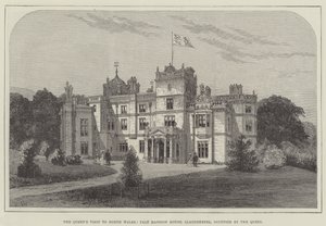 Het Bezoek van de Koningin aan Noord-Wales, Pale Mansion House, Llandderfel, bewoond door de Koningin door Frank Watkins