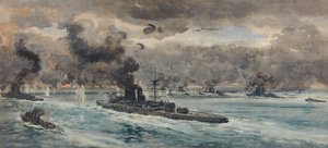De Slag bij Jutland door Frank Watson Wood