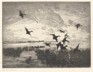 Na Zonsondergang door Frank Weston Benson