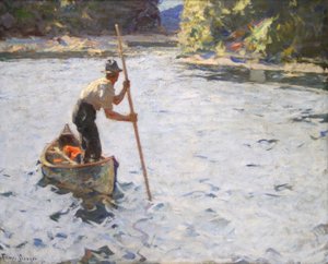 Aan de Grand River door Frank Weston Benson