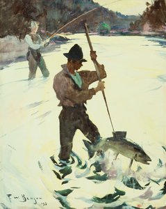 Speervissen door Frank Weston Benson