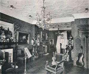 De muziekkamer, het huis van kapitein Harvey, Hampstead, ca. 1903