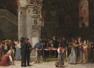 Tekening voor militaire dienst - modern Italië