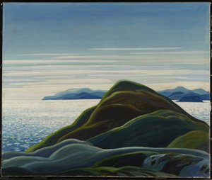 Noordkust, Lake Superior, 1927 door Franklin Carmichael
