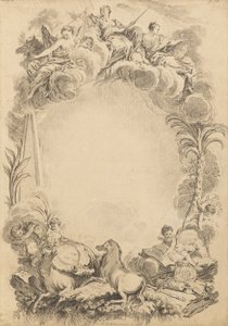 Ontwerp voor een Wapenschild ter Ere van William Earl Cowper (ca. 1665-1723) door François Boucher