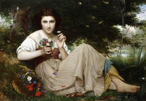 Een Moment van Rust, 1871 door François Alfred Delobbe