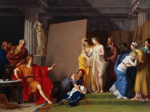 Zeuxis kiest zijn modellen voor het beeld van Helena uit de meisjes van Croton, ca. 1790