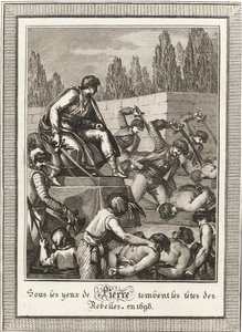 De executie van de Streltsy. Uit: Histoire de Russie door Blin de Sainmore, ca. 1800 door François Anne David