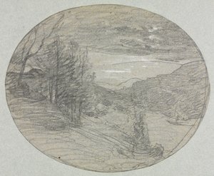 Landschap door François Auguste Ravier