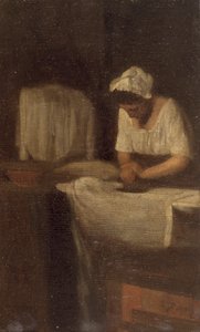 Een vrouw strijkt, De wasvrouw, c1850