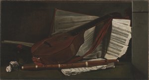 Attributen van muziek, 1863 door François Bonvin