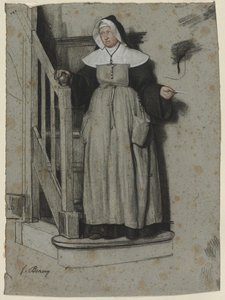 De Toelatingsbrief, Interieur van een Klooster door François Bonvin