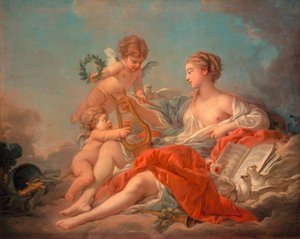 Allegorie van de muziek door François Boucher