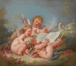 Allegorie van de muziek door François Boucher