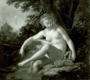 Zwemmende Nimf door François Boucher