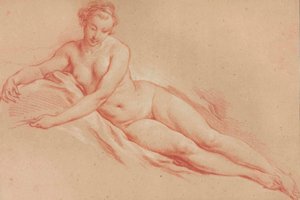 Boucher - Een liggend vrouwelijk naakt door François Boucher