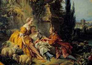 Gesprek op het platteland door François Boucher