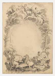 Ontwerp voor een Wapenschild ter Ere van William Earl Cowper (ca. 1665-1723) door François Boucher