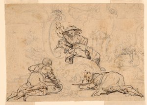 Ontwerpen voor Chinoiserie ornament door François Boucher