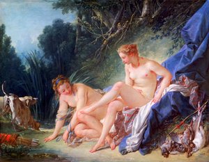 Diana die uit haar Bad komt, 1742 door François Boucher