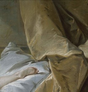 Studie van een voet voor de blonde odalisk