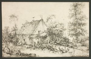 Boerderij Binnenplaats door François Boucher
