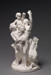 Beeld van Liefde gedragen door de Drie Gratiën, vervaardigd door Sèvres Fabriek, 1768 door François Boucher