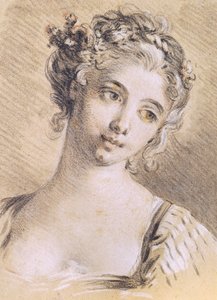 Hoofd van een Jong Meisje door François Boucher