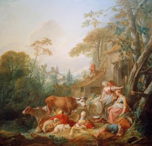 Landelijke Idylle door François Boucher