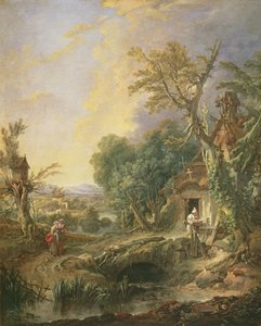 Landschap met een kluizenaar, 1742