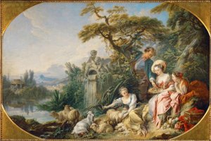 De geschenken van de herder of Het nest door François Boucher