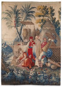 Louis XVI tapijt aux Chinoiserie, Aubusson, laatste kwart van de 18e eeuw door François Boucher
