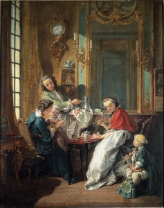 Lunchscène in een bourgeois interieur