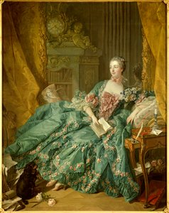 Portret van Jeanne Antoinette Poisson, Markiezin de Pompadour door François Boucher