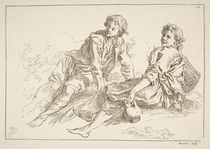 Blad met schetsen, 1753