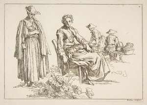 Blad met schetsen, 1753