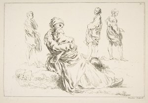 Blad met schetsen, 1753