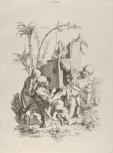 Gezicht, 1720-70 door François Boucher