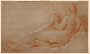 Studie voor liggende naakt door François Boucher