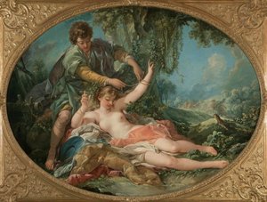 Sylvia bevrijd door Aminta, 1755