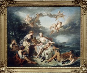 De ontvoering van Europa - door Boucher door François Boucher