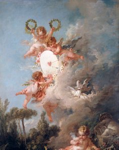 De Engel (detail) door François Boucher