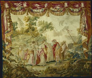 De Aankomst van Telemachus op het Eiland van Calypso, uit Het Verhaal van Telemachus, na 1776 door François Boucher