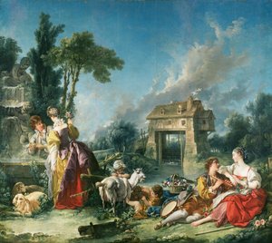 De fontein van liefde door François Boucher