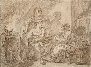 De Uitvinding van het Tekenen door François Boucher