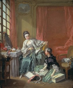 De Hoedenmaakster, 1746 door François Boucher